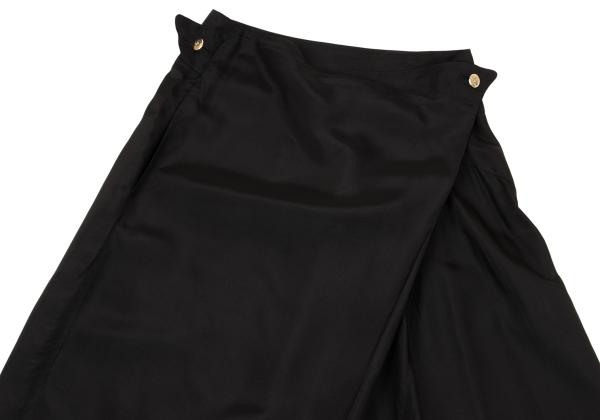 ISSEY MIYAKE Silk Cupro Asymmetrical Pants Black Size M