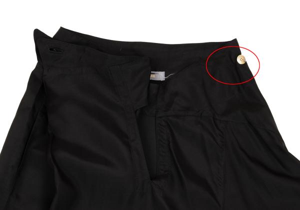 ISSEY MIYAKE Silk Cupro Asymmetrical Pants Black Size M