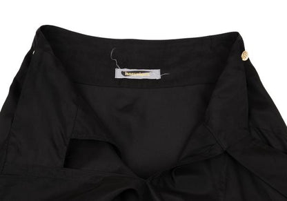 ISSEY MIYAKE Silk Cupro Asymmetrical Pants Black Size M