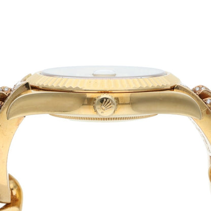 Chrome Hearts Day-Date Pave Diamond CH Gold Watch Size 42MM