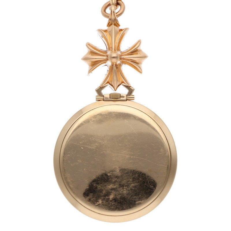 Chrome Hearts 22K Yellow Gold CH PLS Pocket Watch & Chain