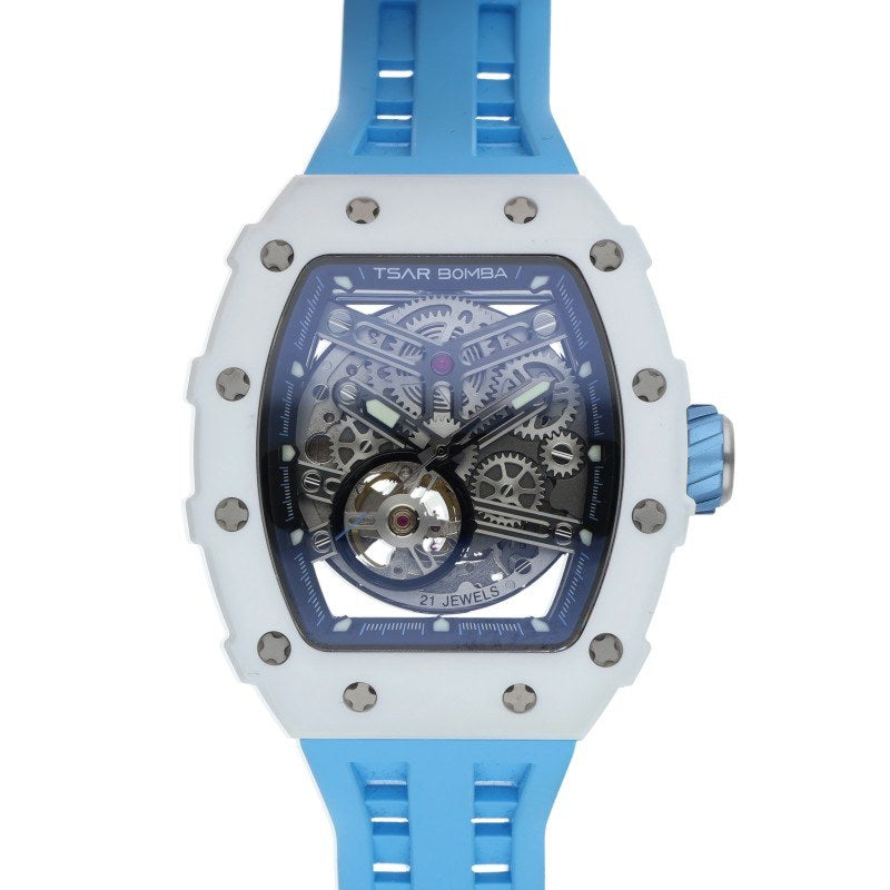 TSAR BOMBA TB8208C Rubber Strap Ceramic Watch Size ONE SIZE