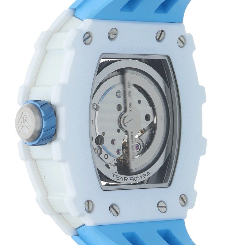 TSAR BOMBA TB8208C Rubber Strap Ceramic Watch Size ONE SIZE