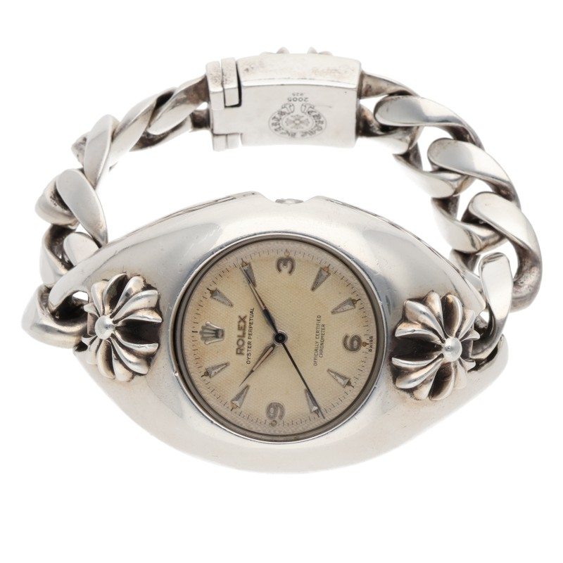 Chrome Hearts Oyster Perpetual Watch Silver Size ONE SIZE