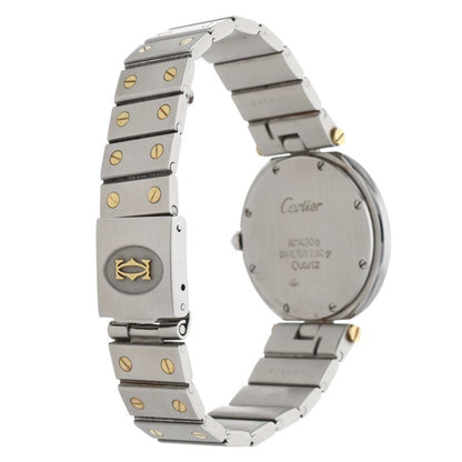 Cartier Santos Round YG Bezel SS Quartz Watch Size ONE SIZE