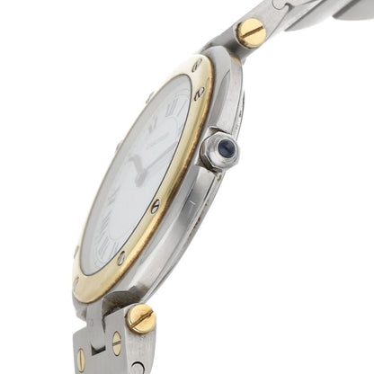 Cartier Santos Round YG Bezel SS Quartz Watch Size ONE SIZE