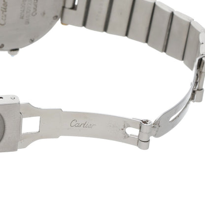 Cartier Santos Round YG Bezel SS Quartz Watch Size ONE SIZE