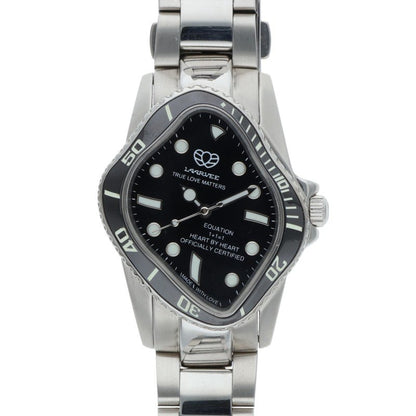 LAARVEE Silver/Black Automatic SS Watch Size ONE SIZE