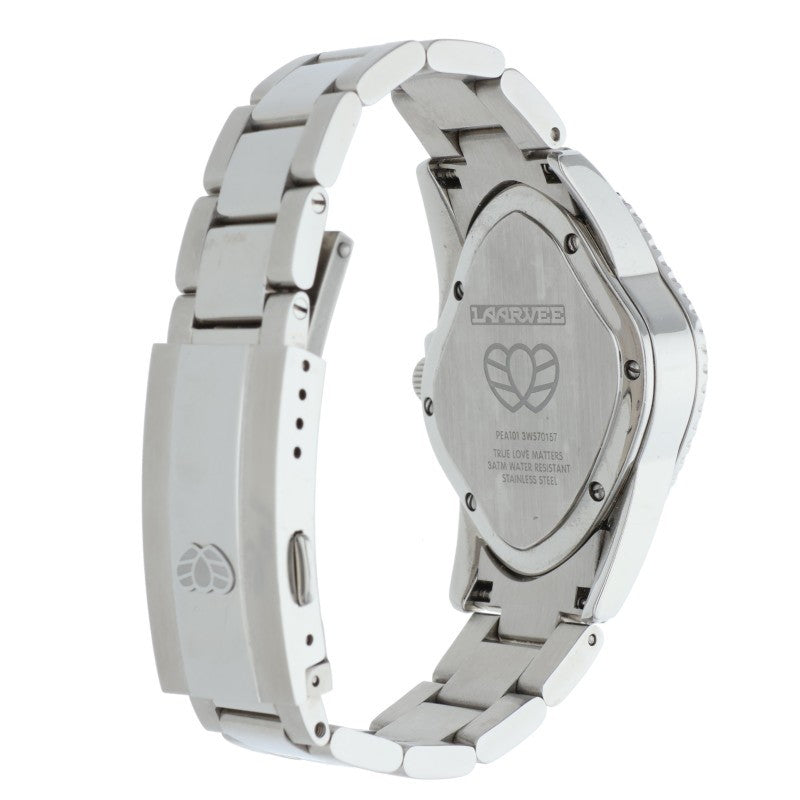LAARVEE Silver/Black Automatic SS Watch Size ONE SIZE