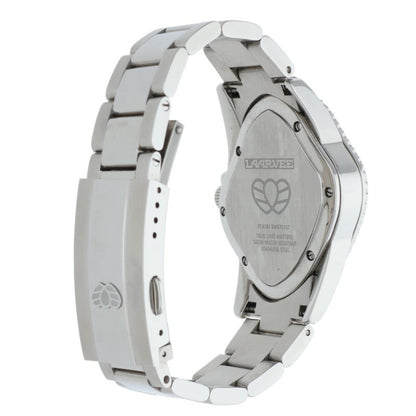 LAARVEE Silver/Black Automatic SS Watch Size ONE SIZE