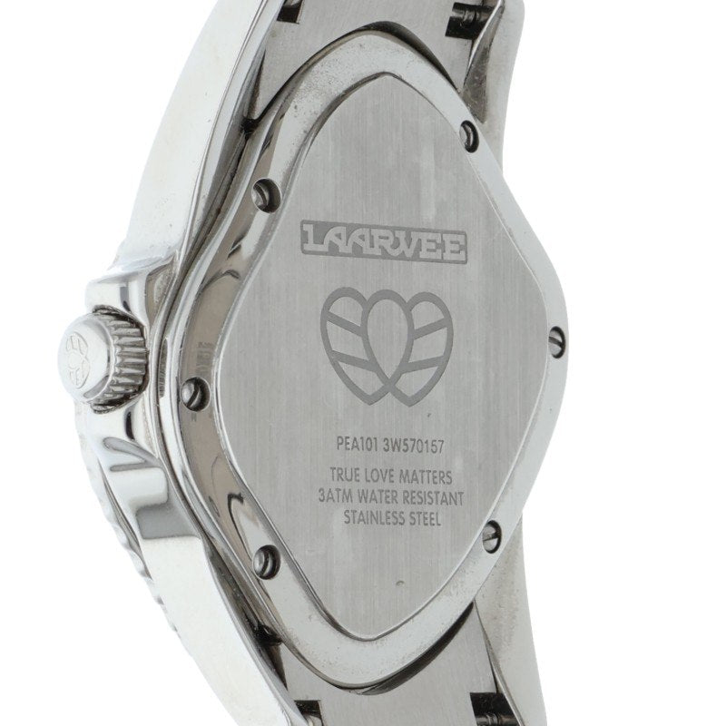 LAARVEE Silver/Black Automatic SS Watch Size ONE SIZE