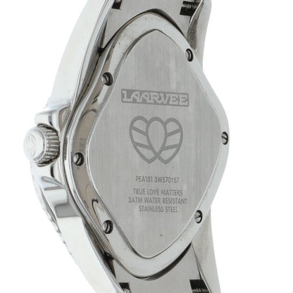 LAARVEE Silver/Black Automatic SS Watch Size ONE SIZE