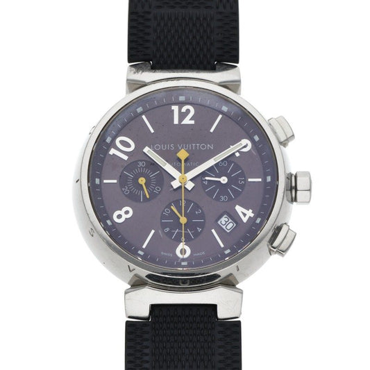 LOUISVUITTON Tambour Watch Black/Silver Size ONE SIZE