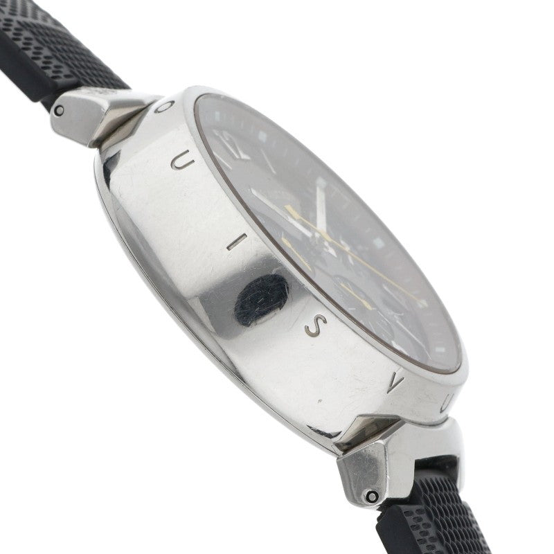 LOUISVUITTON Tambour Watch Black/Silver Size ONE SIZE