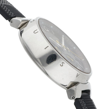 LOUISVUITTON Tambour Watch Black/Silver Size ONE SIZE