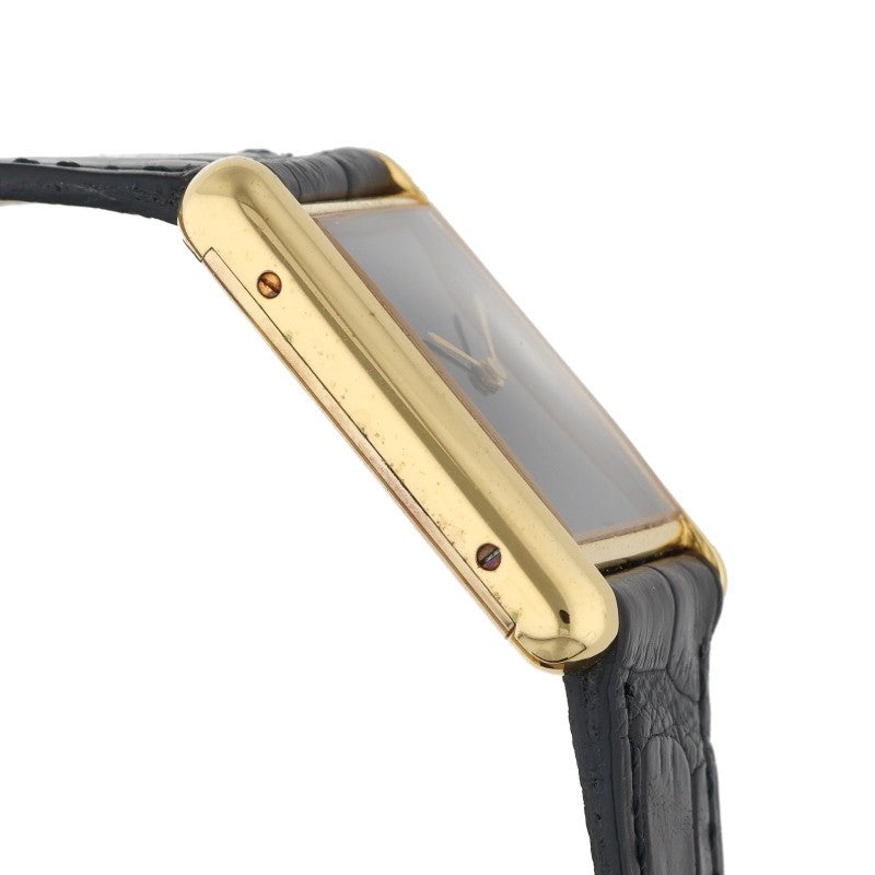 Cartier Must Tank LM Black Dial Watch Size LM