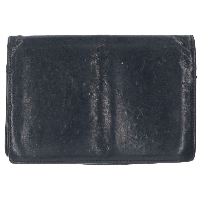 Chrome Hearts Scroll Label Card Case Black
