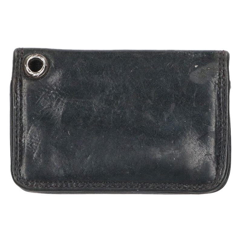 Chrome Hearts Leather Card Case Black/Silver Size ONE SIZE