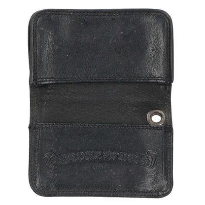 Chrome Hearts Leather Card Case Black/Silver Size ONE SIZE