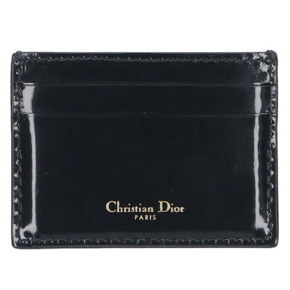 DIOR Patent Leather Logo Card Case Black Size ONE SIZE