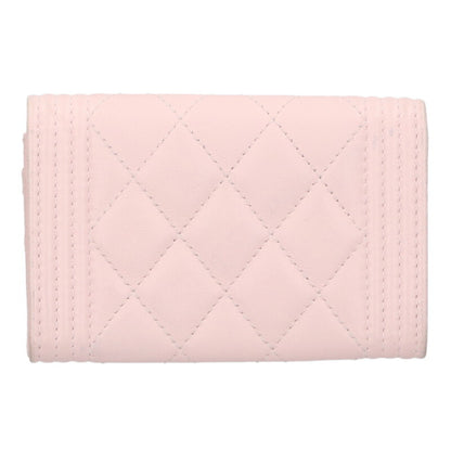 CHANEL Boy Chanel CC Logo Leather Card Case Size ONE SIZE