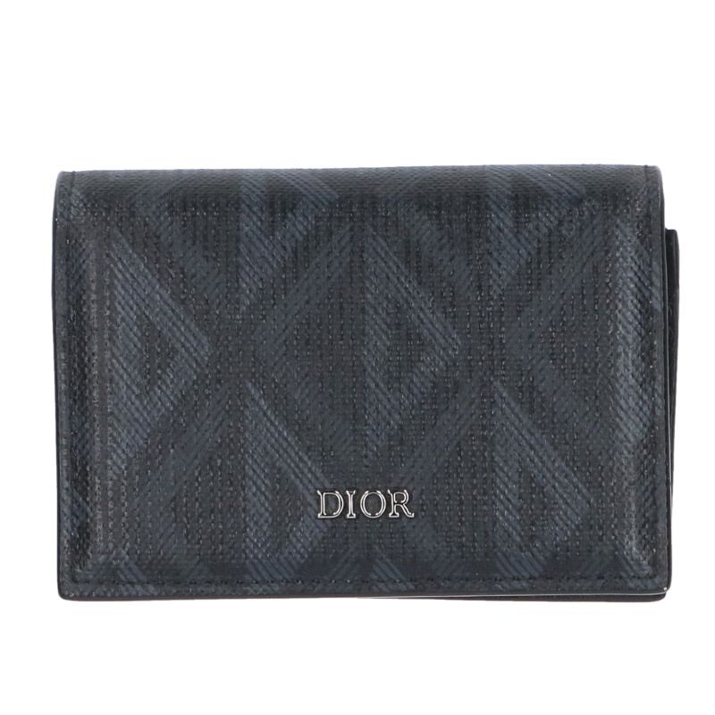 DIOR CD Diamond Galaxy Leather Card Case Multi Size ONE SIZE