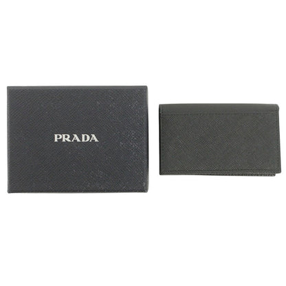 PRADA Triangle Logo Saffiano Leather Card Case Size ONE SIZE