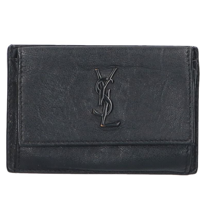 SAINT LAURENT PARIS Cassandra Logo Coin Card Size ONE SIZE