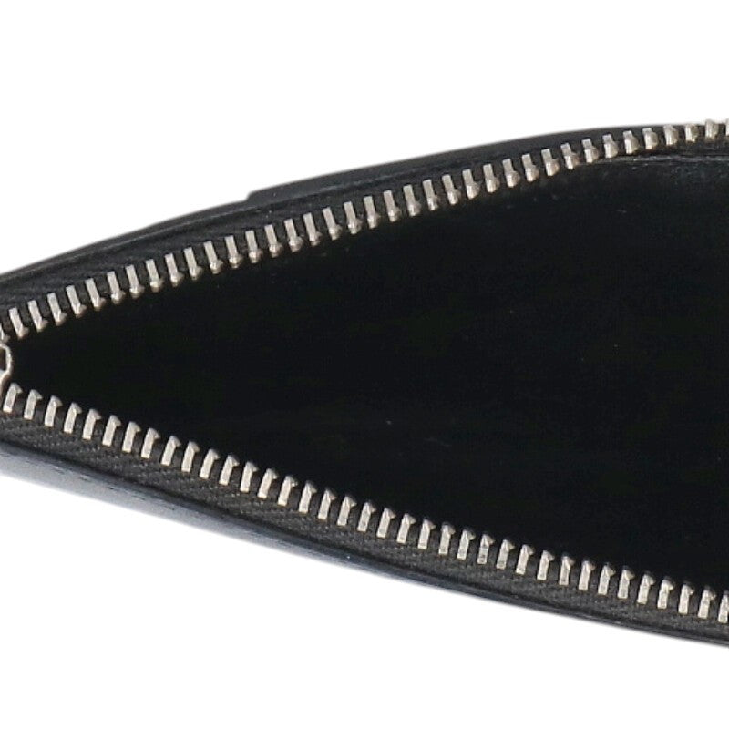Saint Laurent Paris Stud Leather Card Case Black x Silver One Size