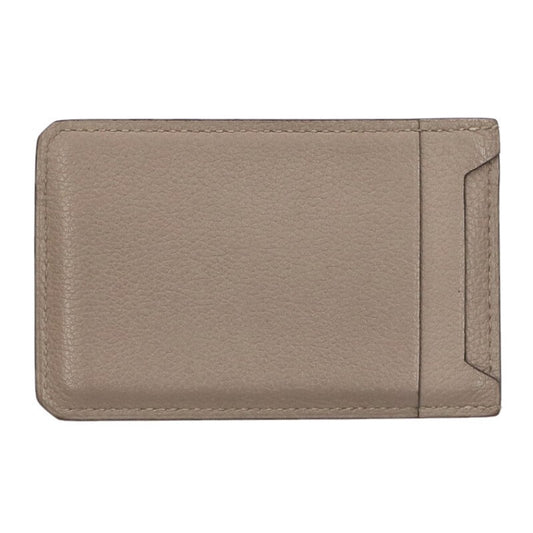 HERMES City 4CC Leather Card Case Beige Size ONE SIZE