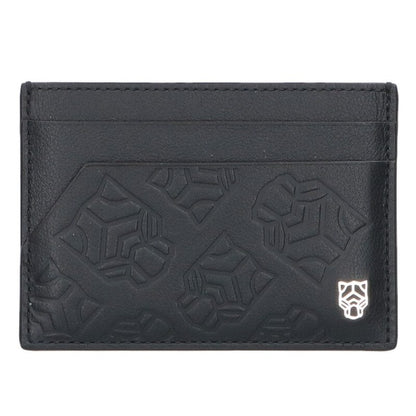 Cartier Panthere Leather Card Holder Black Size ONE SIZE