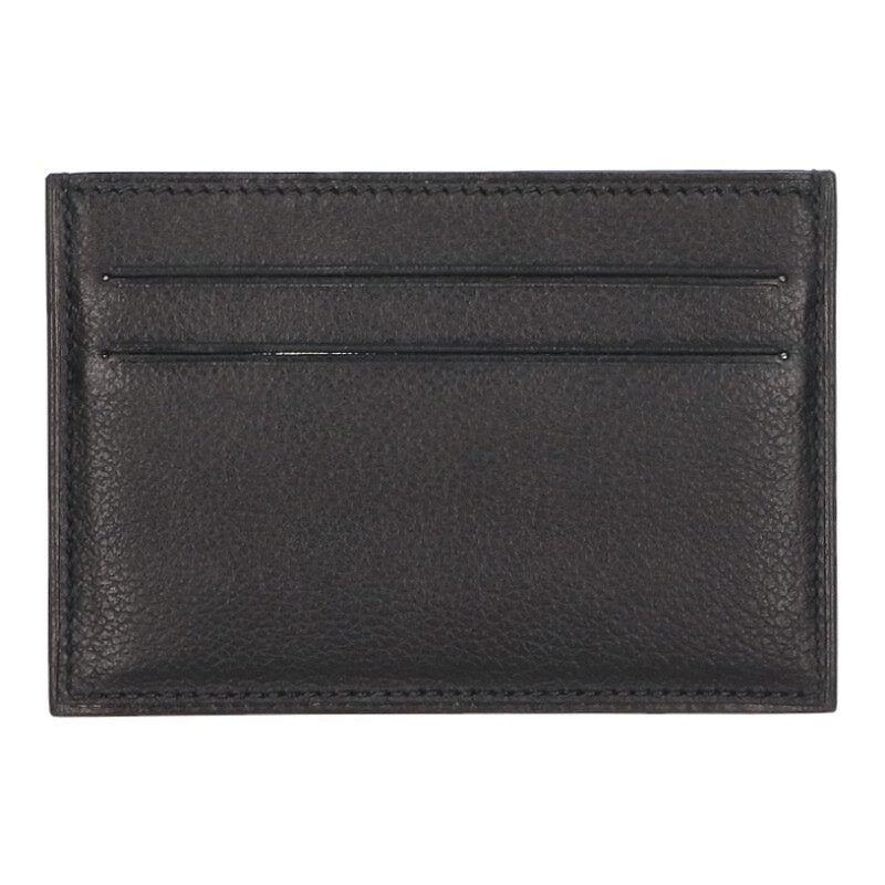 HERMES Citizen Twill Leather Card Case Black Size ONE SIZE