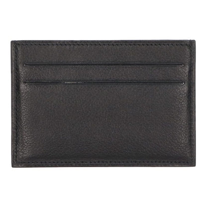 HERMES Citizen Twill Leather Card Case Black Size ONE SIZE