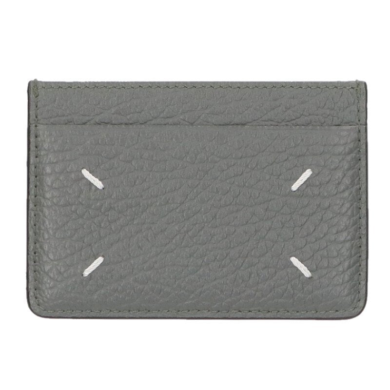 Maison Margiela Gray 4-Stitch Leather Card Size ONE SIZE