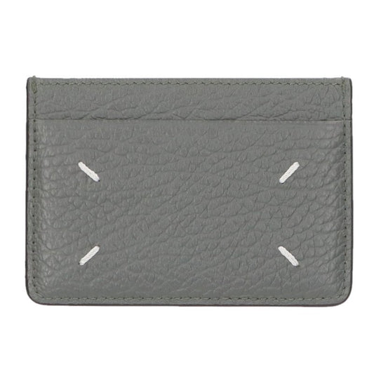 Maison Margiela Gray 4-Stitch Leather Card Size ONE SIZE