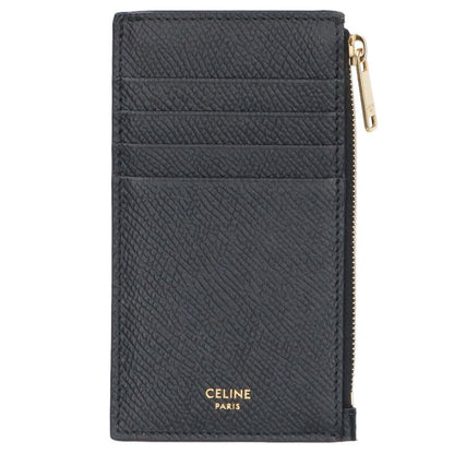 CELINE Black Zip Fragment Card Case Size ONE SIZE