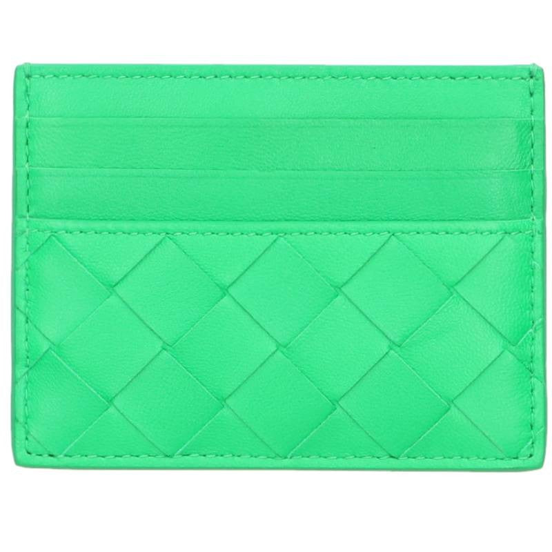 BOTTEGA VENETA Intrecciato Holder Green Card Case Size ONE SIZE