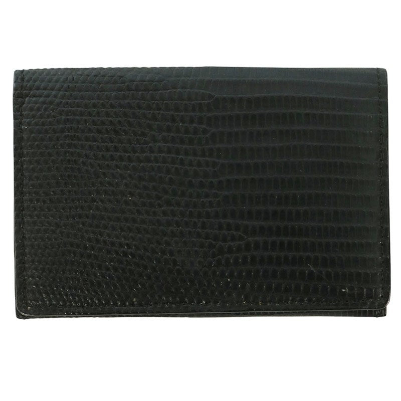 pellemorbida Lizard Card Holder Black Card Case Size ONE SIZE