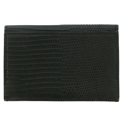 pellemorbida Lizard Card Holder Black Card Case Size ONE SIZE
