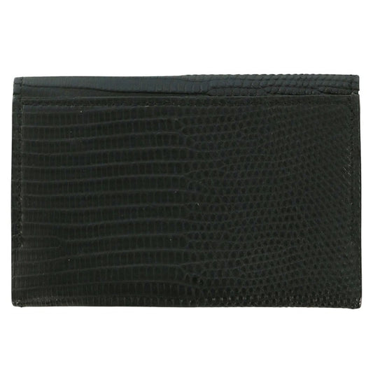 pellemorbida Lizard Card Holder Black Card Case Size ONE SIZE