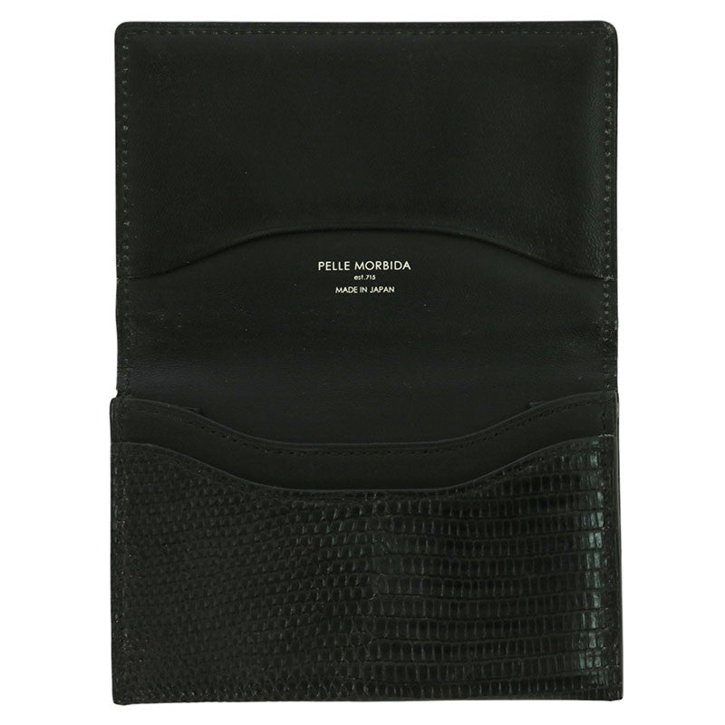 pellemorbida Lizard Card Holder Black Card Case Size ONE SIZE