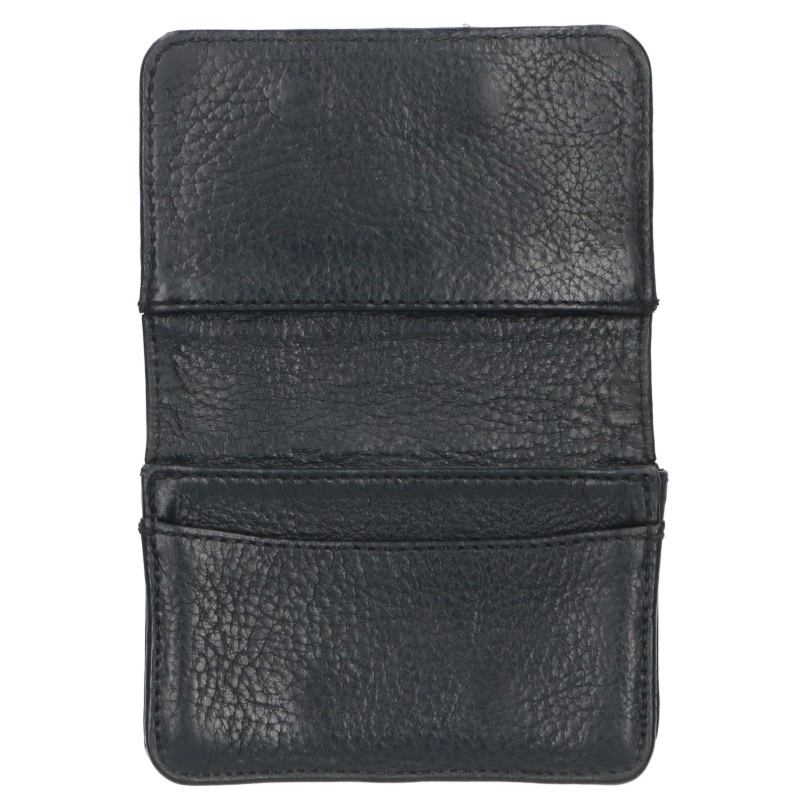 Chrome Hearts Leather Card Holder Black Silver Card Case Size ONE SIZE