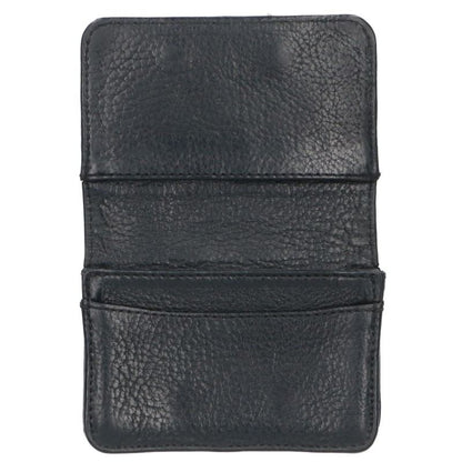 Chrome Hearts Leather Card Holder Black Silver Card Case Size ONE SIZE