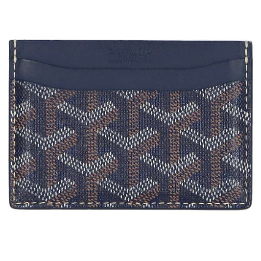 GOYARD Saint Sulpice Patterned PVC Holder Navy Card Case Size ONE SIZE
