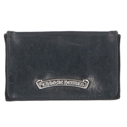Chrome Hearts Magnetic Leather Holder Black Card Case Size ONE SIZE
