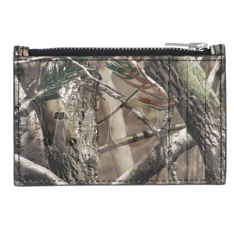 SUPREME 25AW Leather Zip Card Holder Khaki Card Case Size ONE SIZE