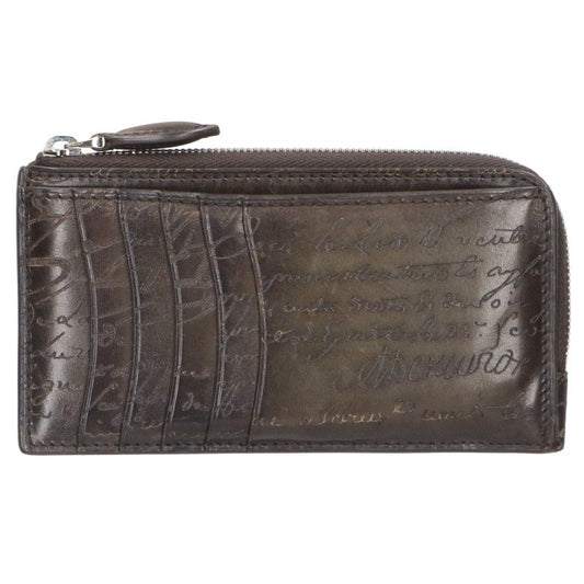 Berluti Koa Maxy Scritto L-Zip Card Case Green Size ONE SIZE