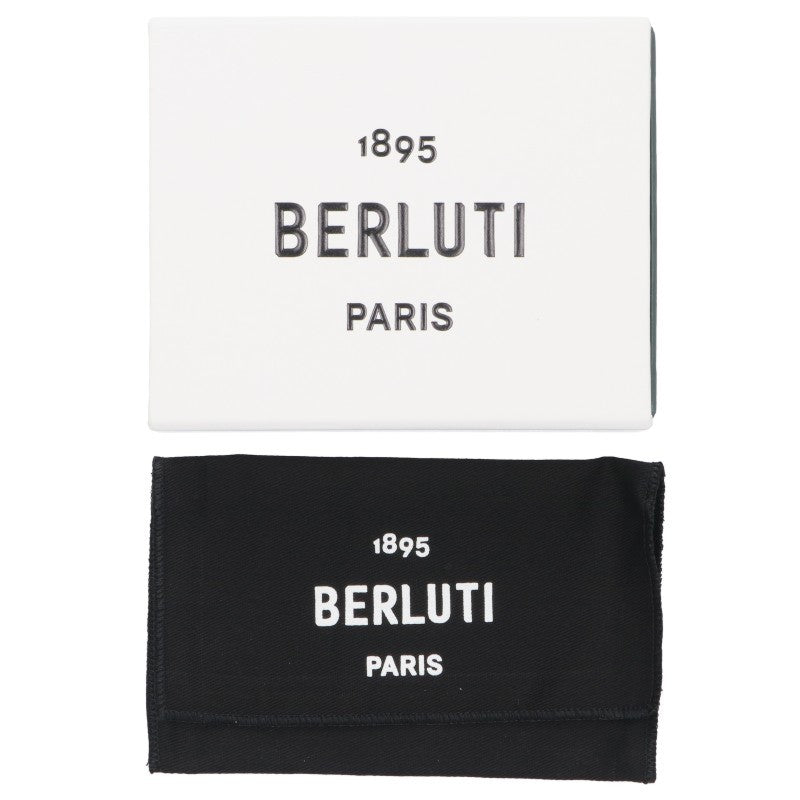 Berluti Koa Maxy Scritto L-Zip Card Case Green