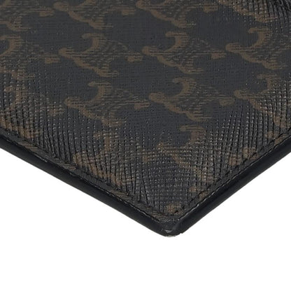 CELINE Black Triomphe Pattern Card Case