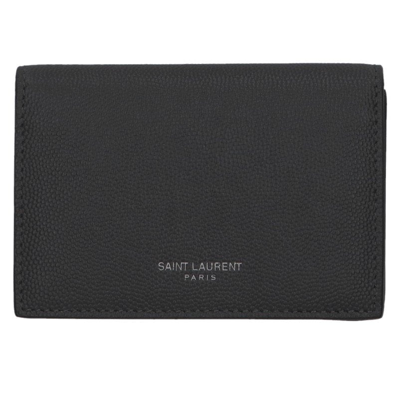 SAINT LAURENT PARIS Leather Card Case Grey